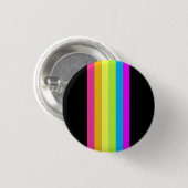 Retro Stripes Button (zwart en neon) (Voorkant /achterkant)