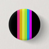 Retro Stripes Button (zwart en neon) (Voorkant)