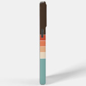 Retro Stripes Custom Monogram Case-Mate iPhone Case (Achterkant / Rechts)