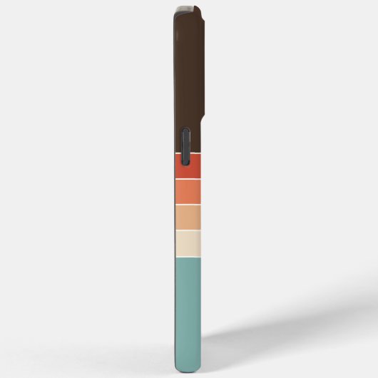 Retro Stripes Custom Monogram Case-Mate iPhone Case (Achterkant / Rechts)