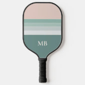Retro Stripes Custom Monogram Pickleball Paddle (Voorkant)