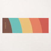 Retro Stripes Custom Name Yogamat (Voorkant (horizontaal))