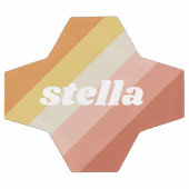 Retro Stripes - dikke naam - koraalroze warme tint Voetbal (Enkel)