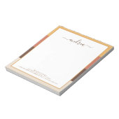 Retro Stripes en aangepaste bedrijfsnaam geometris Notitieblok (Linkerzijde)