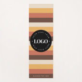 Retro Stripes en Custom Business Logo Text 60s 70s Yogamat (Voorkant)