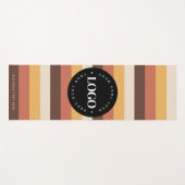 Retro Stripes en Custom Business Logo Text 60s 70s Yogamat (Voorkant (horizontaal))