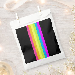 Retro Stripes Favoriete Tassen (Zwart & Neon Multi Bedankzakje