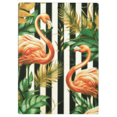 Retro Stripes Flamingo Klembord (Achterkant)