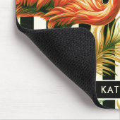 Retro Stripes Flamingo Muismat (Hoek)