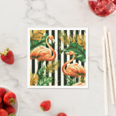  Retro Stripes Flamingo Servet (Insitu)