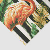  Retro Stripes Flamingo Tissuepapier (Detail)