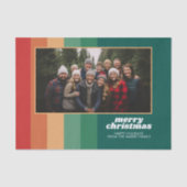 Retro Stripes - Foto - Merry Christmas Line Art Tissuepapier (Voorkant)