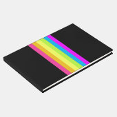Retro Stripes Gastenboek (Black & Neon Multi) (Hoek)
