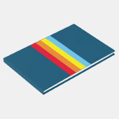 Retro Stripes Gastenboek (Navy Blue Multi) (Hoek)
