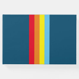 Retro Stripes Gastenboek (Navy Blue Multi)