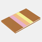 Retro Stripes Gastenboek (Sinaasappel Multi) (Hoek)