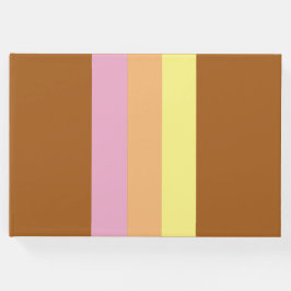 Retro Stripes Gastenboek (Sinaasappel Multi)