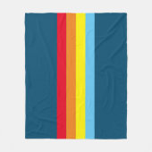 Retro Stripes Gooi Deken (Navy Blue Multi) (Voorkant)