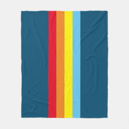 Retro Stripes Gooi Deken (Navy Blue Multi)
