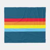 Retro Stripes Gooi Deken (Navy Blue Multi) (Voorkant (Horizontaal))