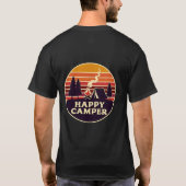 Retro Stripes Happy Camper – Throwback T-shirt (Achterkant)