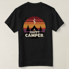 Retro Stripes Happy Camper – vibes T-shirt