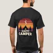 Retro Stripes Happy Camper – vibes T-shirt (Achterkant)