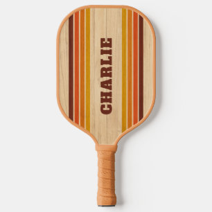 Retro  Stripes Jouw naam Leuk Cool Custom Pickleball Paddle