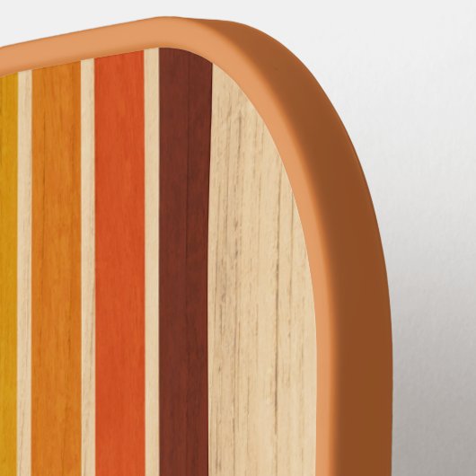 Retro Stripes Jouw naam Leuk Cool Custom Pickleball Paddle (Links Detail)