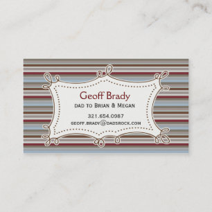 Retro Stripes-kaart Contactkaartje