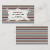 Retro Stripes-kaart Contactkaartje (Voorkant / Achterkant)