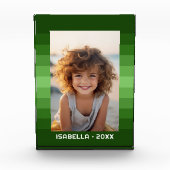 Retro Stripes - Kerstgroen - Eenvoudige foto (Voorkant)