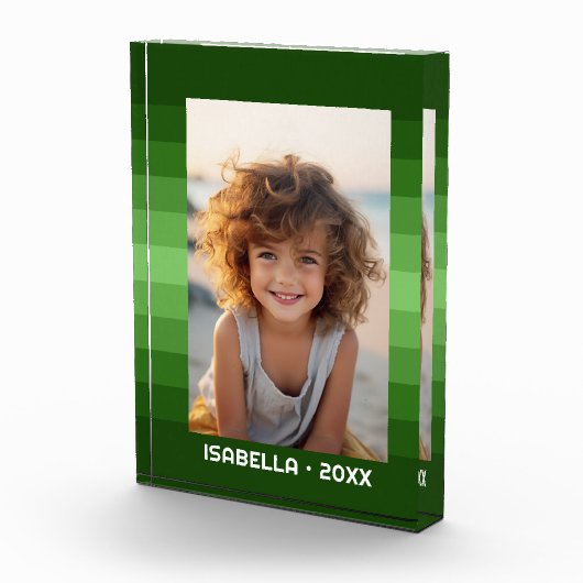 Retro Stripes - Kerstgroen - Eenvoudige foto (Rechts)