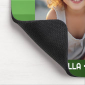 Retro Stripes - Kerstgroen - Eenvoudige foto Muismat (Hoek)