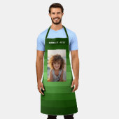 Retro Stripes - Kerstgroen - Eenvoudige foto Schort (Gedragen)