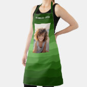 Retro Stripes - Kerstgroen - Eenvoudige foto Schort (Insitu)