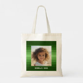 Retro Stripes - Kerstgroen - Eenvoudige foto Tote Bag (Achterkant)