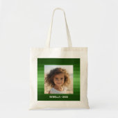 Retro Stripes - Kerstgroen - Eenvoudige foto Tote Bag (Voorkant)