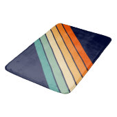 Retro Stripes Kleurrijk Gestreept 70s 80s Ontwerp Badmat (Gekanteld)