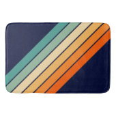 Retro Stripes Kleurrijk Gestreept 70s 80s Ontwerp Badmat (Voorkant)