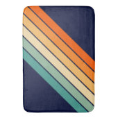 Retro Stripes Kleurrijk Gestreept 70s 80s Ontwerp Badmat (Voorkant Verticaal)