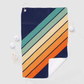 Retro Stripes Kleurrijk Gestreept 70s 80s Ontwerp Golfhanddoek (Insitu)