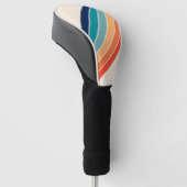 Retro Stripes Kleurrijk Gestreept 70s 80s Ontwerp Golfheadcover (Schuin)