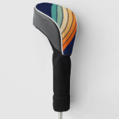 Retro Stripes Kleurrijk Gestreept 70s 80s Ontwerp Golfheadcover (Schuin)