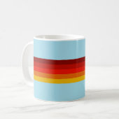 Retro Stripes Kleurrijk Gestreept 70s 80s Ontwerp Koffiemok (Voorkant links)