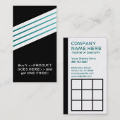 REtro stripes LOYALTY PUNCH CARD (Voorkant / Achterkant)