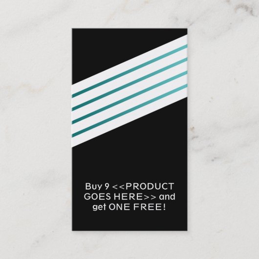 REtro stripes LOYALTY PUNCH CARD (Voorkant)