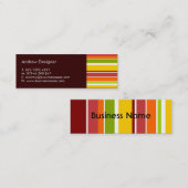 Retro Stripes Mini Visitekaartje (Voorkant / Achterkant)