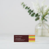 Retro Stripes Mini Visitekaartje (Staand voorkant)