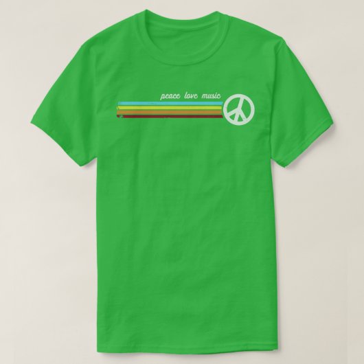 Retro Stripes Muziek T-shirt (Design voorkant)